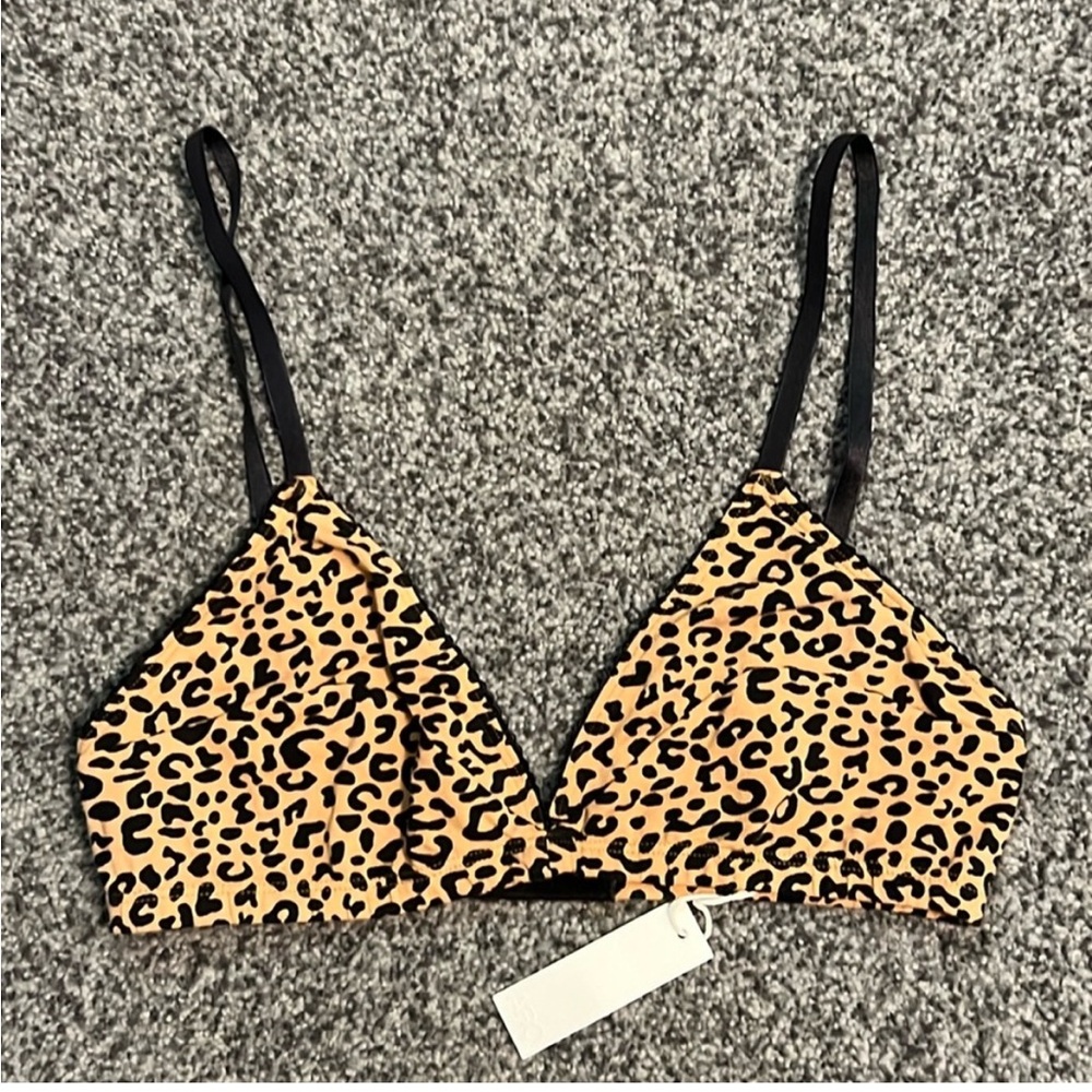 ARQ Women’s Leopard Print Bralette Size L NWT